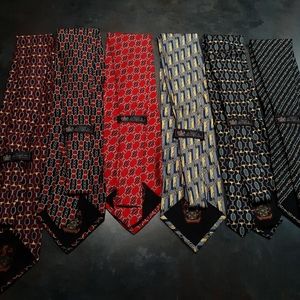 6 VINTAGE Paolo Gucci men's neckties